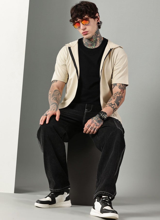 Own The Looks Own The Look Men Hooded Pure Cotton T-shirt - Image 5